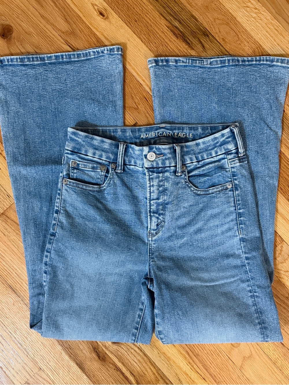American Eagle Outfitters Women's Super High Rise Flare Jeans